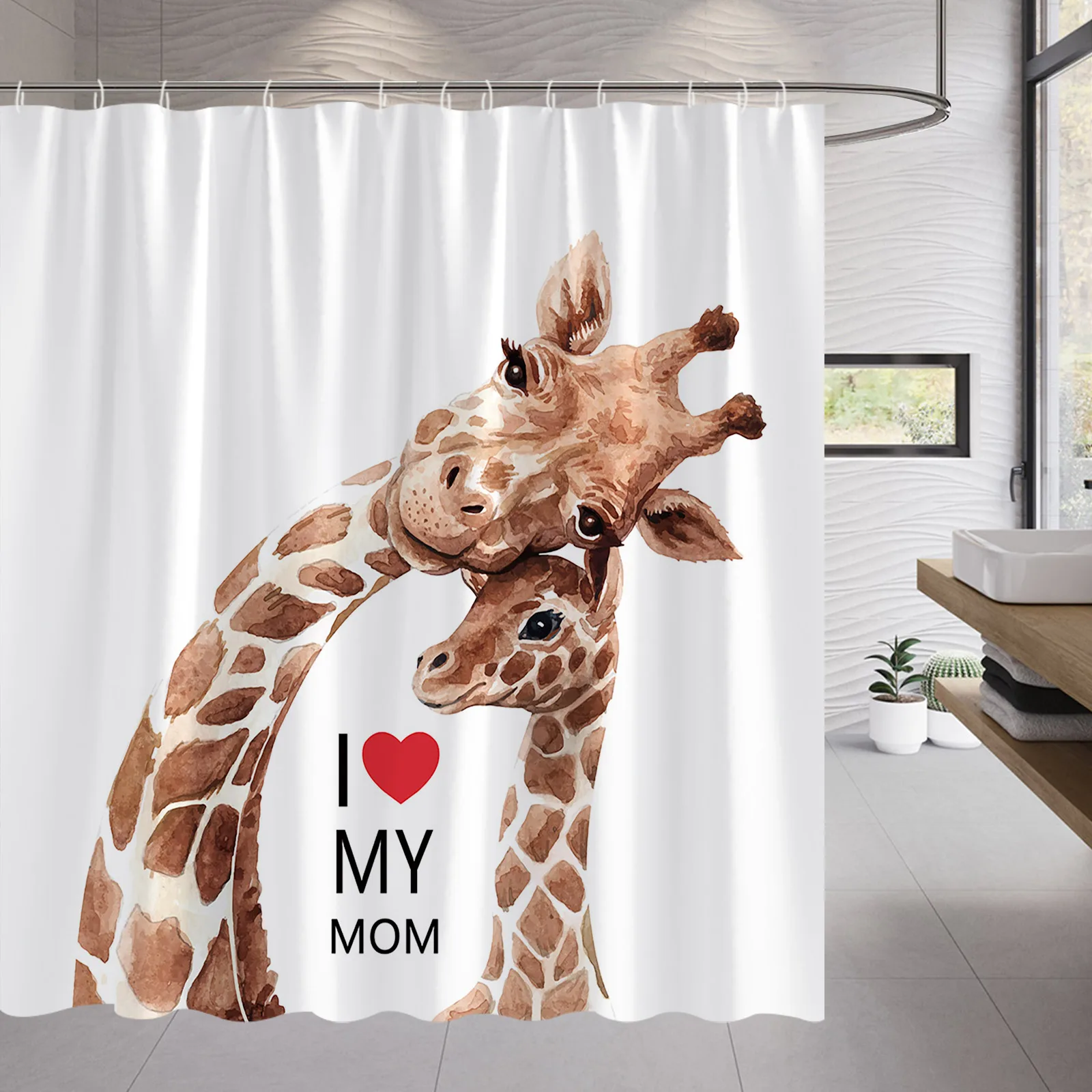 

Забавные мультяшные Животные Жираф Zebrasta занавески для душа Цветочные Чернила Koi Sakura занавески для ванной в стиле бохо Декор для ванной тканевые крючки