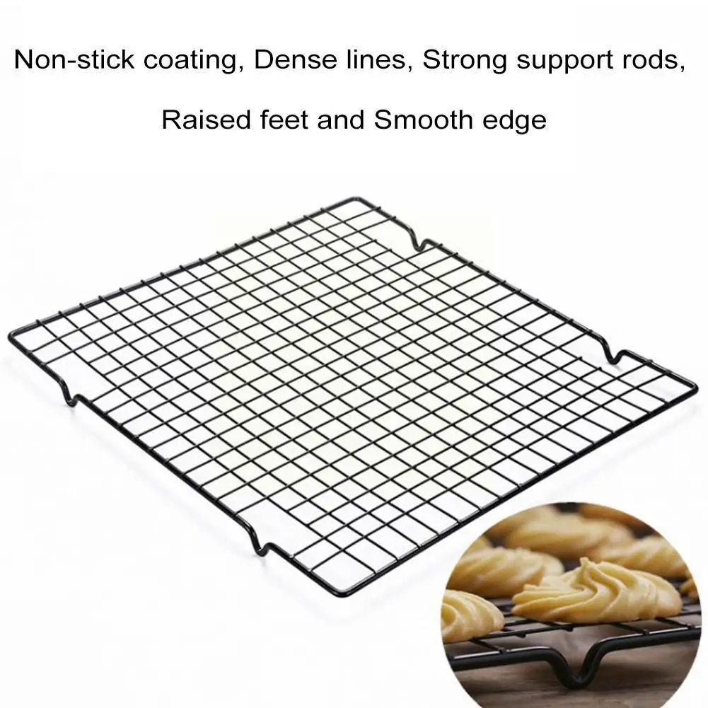 

Охлаждающий поднос из нержавеющей стали с сеткой, подставка для пирожных, стеллаж для печенья, выпечки, духовки для пиццы, кухонная полка дл...