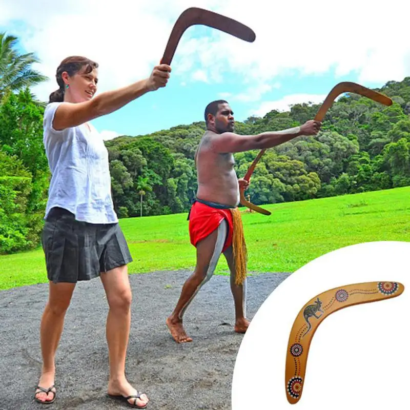 

New Outdoor Kids Wooden Boomerang Toy Flying Wood High Intensity V Shaped Flying Disc Throw Catch Funny Outdoor Game Gift