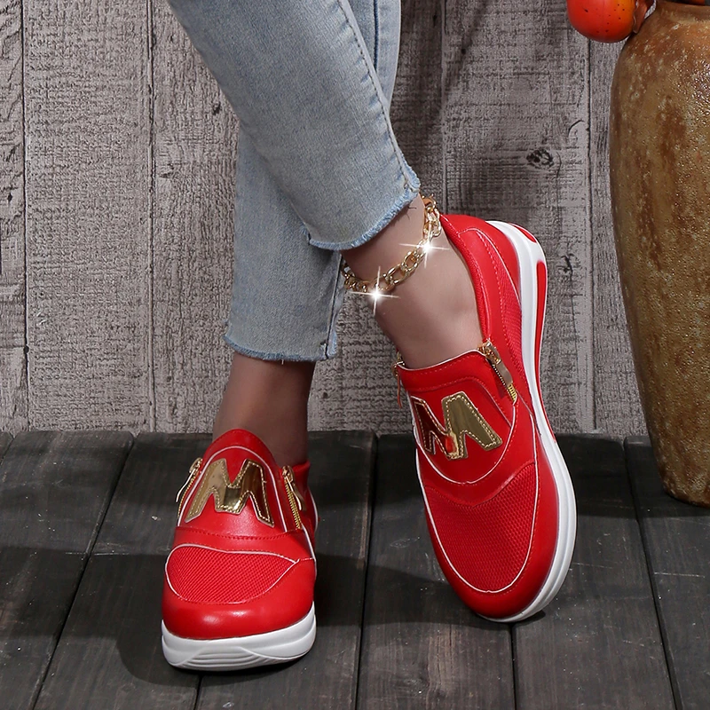 Women Fashion Solid Color Sport Shoes 2023 Autumn Designer Platform Comfort Casual Lazy Shoes Sneakers Zapatos De Mujer