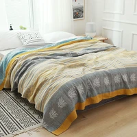 cotton blended towel quilt blanket summer thin comfortable breathable double office sofa decoration nap blanket
