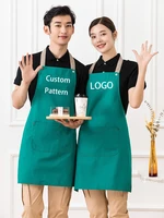 custom logo personalized apron canvas cleaning clothes bartender barman coffee restaurant waiter barber chef nail salon aprons