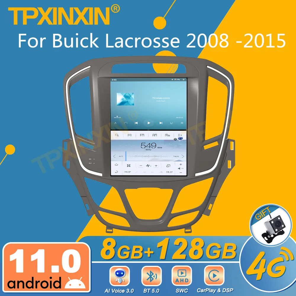 For Buick Lacrosse 2008 -2015 Android Car Radio Tesla screen 2Din Stereo Receiver Autoradio Multimedia Player GPS Navi Head Unit