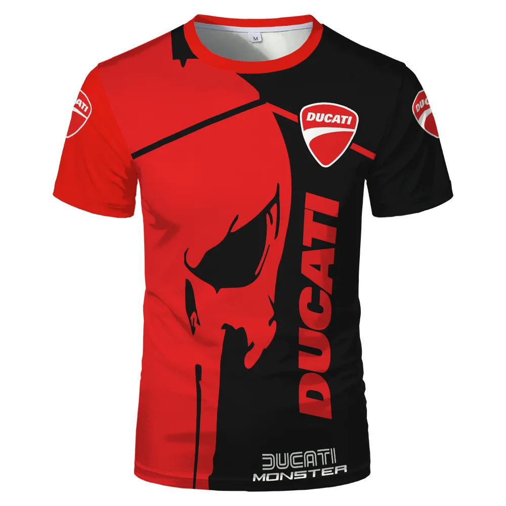Ducati Logo 3D Print T-shirt Summer Men Women Fashion Short Sleeved T-shirt Teens Kids Boy Tees Tops Men Oversized Sports Clothe
