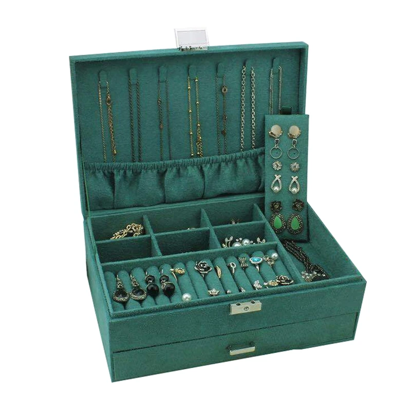Женская шкатулка для драгоценностей коробка хранения большой емкости идеальный