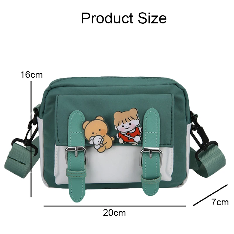 New Canvas Women's Crossbody Bags Fashion Belt Decorative Cloth Bag Korean Style One-shoulder Bags Diagonal Small Square Bags