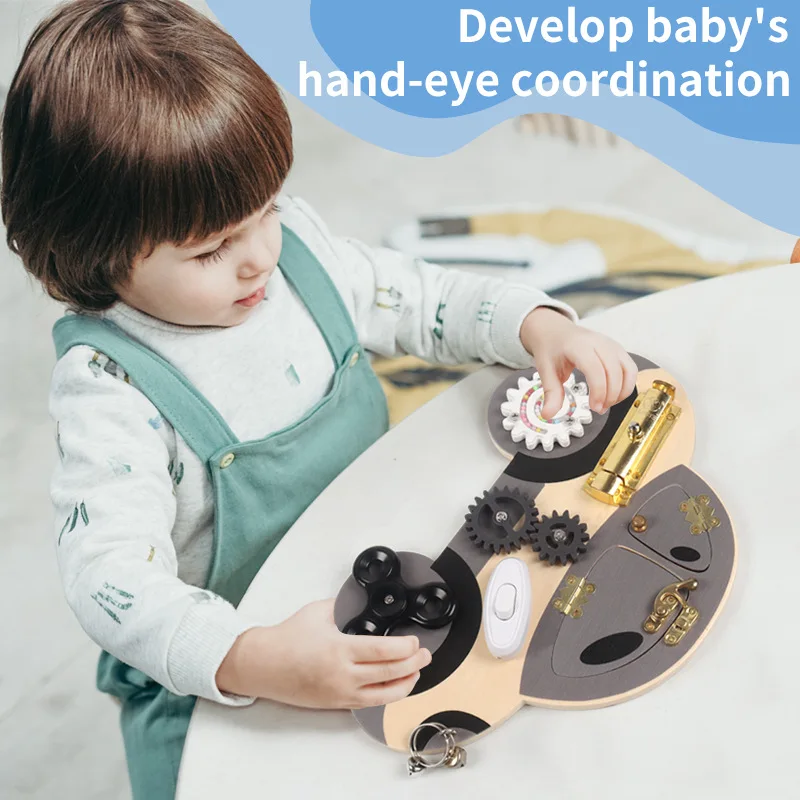 

Car Busy Board Montessori Toy Educational Wooden Toys Basic Skill Bolt Toy Baby Toy Sensory Toddler Activties 0-3 year