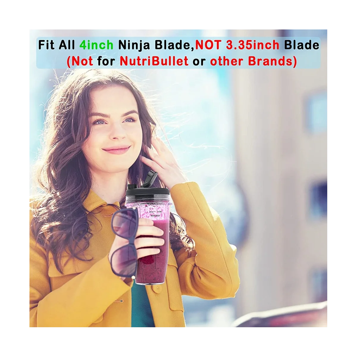 Блендер 24 унции чашка блендера с уплотнительной крышкой и чистящей щеткой