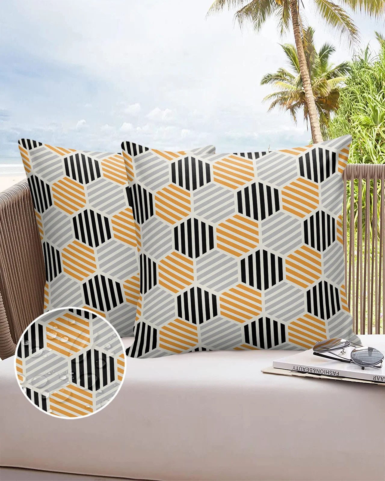 

2/4 шт., прямоугольные водонепроницаемые чехлы из хлопка и льна