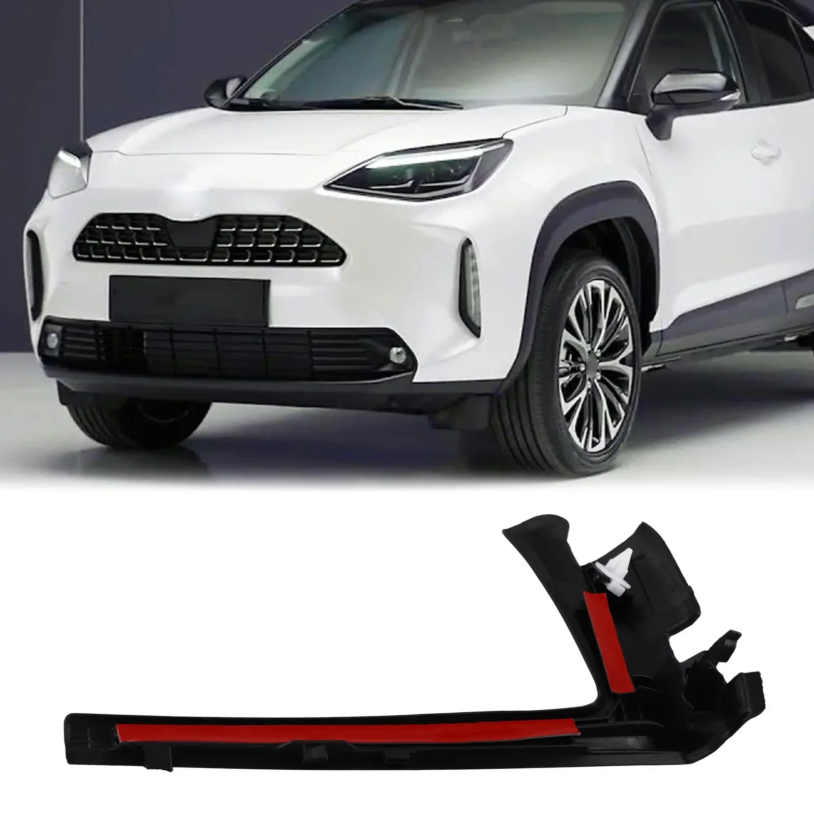 Передний левый автомобильный уплотнитель капота для Toyota Yaris 2015-2017 LE 53867-52160 Черный