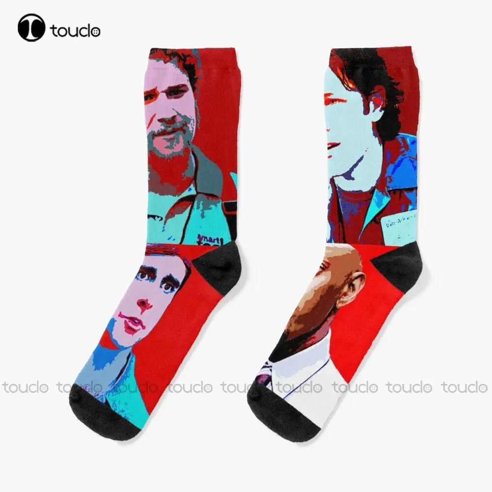 Носки Стив карелл пол Радд сет Роган Малко красные бейсбольные носки рождественский Новогодний подарок пользовательский подарок забавная уличная одежда