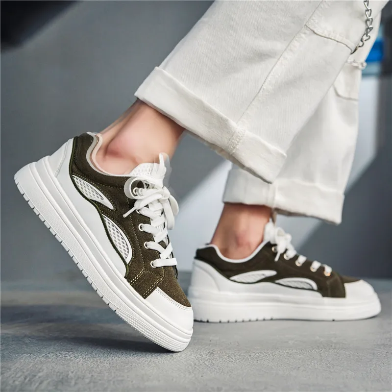 

Кроссовки мужские сетчатые, повседневная обувь на платформе, дышащие, весна 2022