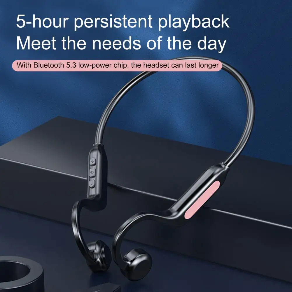 

Wireless Headset Creative Mega Bass Flexible Bluetooth-compatible 5.3 Bone Conduction Sports Earhook Earphone