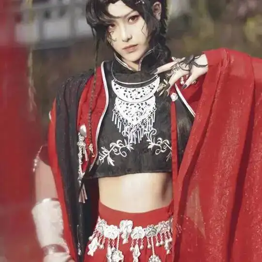 Фото Костюм для косплея TGCF Hua Cheng (полный комплект) по мотивам «Тянь Гуань Ци Фу», Ханьфу Хуа Чэна, платье для косплея «Лулань» №3