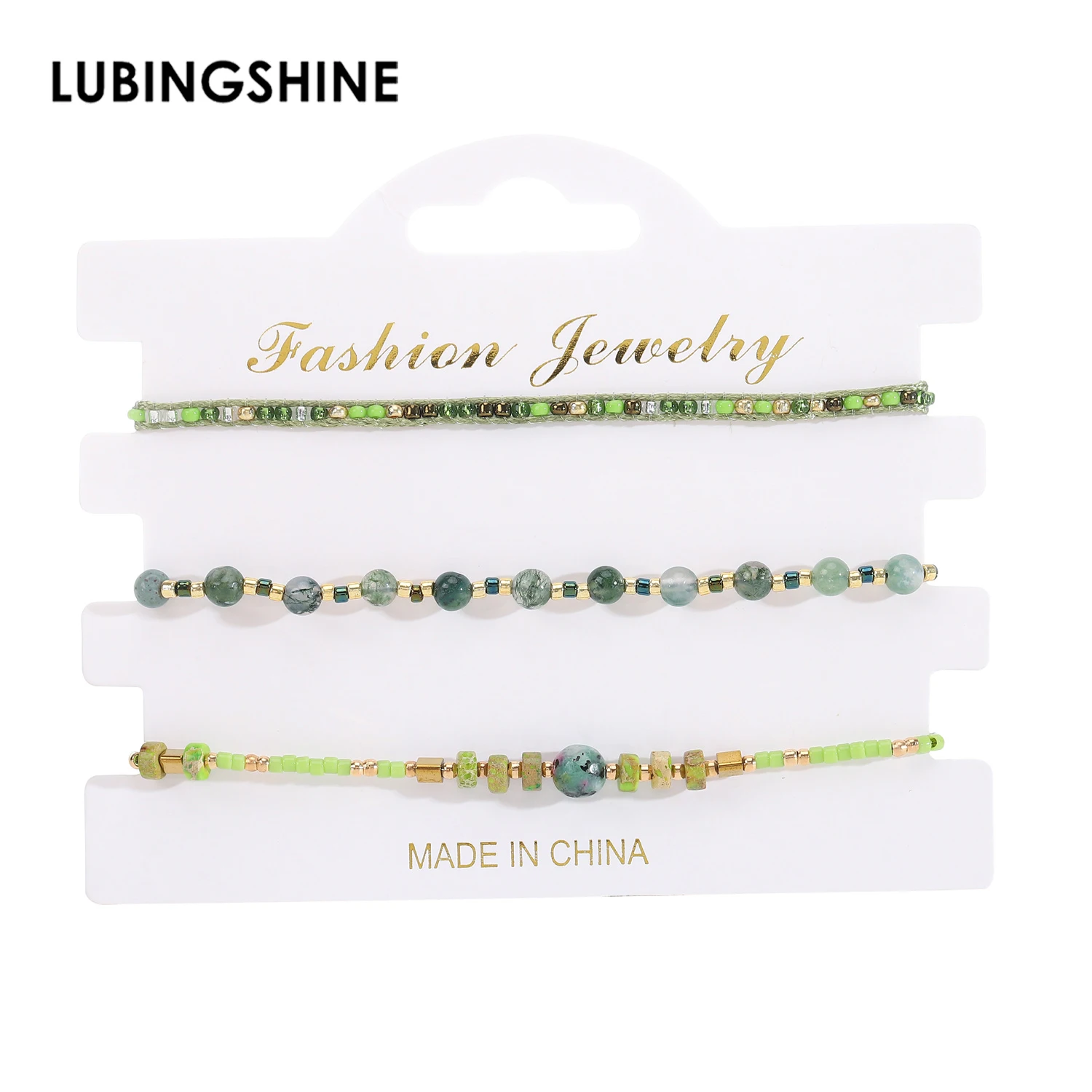 

3pcs/set Natural Stone Multicolour Beads Women Men Bracelets Handmade Woven Chain Bangles Birthday Wedding Party Jewelry Gift