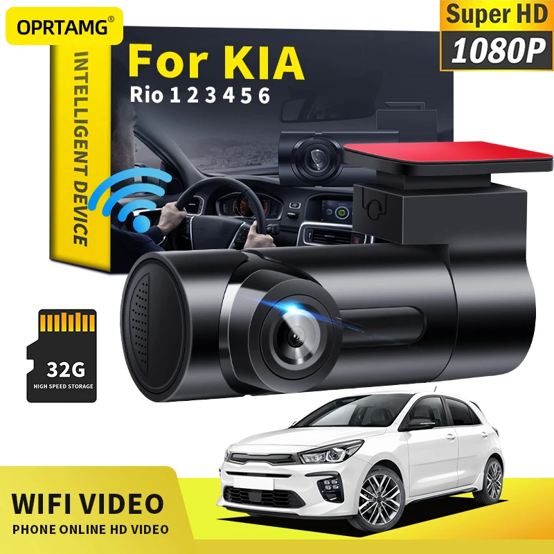 

OPRTAMG Car Dashcam Car DVR MSC 1080P HD Camera WiFi dash cam draadloos For KIA Rio 1 2 3 4 5 6 1994 1995-2019 2020 2021 2022