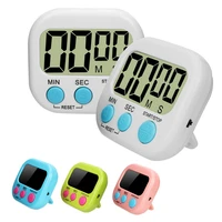 1pc digital kitchen timer magnetic backing stand countdown alarm mini lcd big digits loud alarm for cooking baking sports games