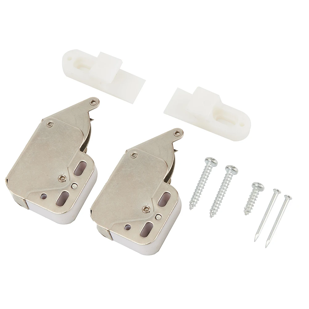 

2sets Mini Touch Latch Automatic Spring Push Catch Bounce Lock For Cabinet Cupboard Doors Furniture Hardware Accessories