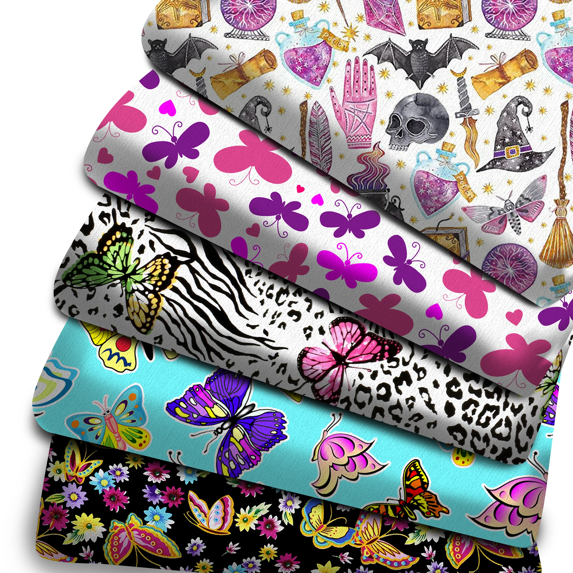 Полиэстер-хлопок/чистый хлопок/стрейч/ткань для купальников Весенний бабочка для детских тканей домашнего текстиля, шитья кукол, 50*145 см.