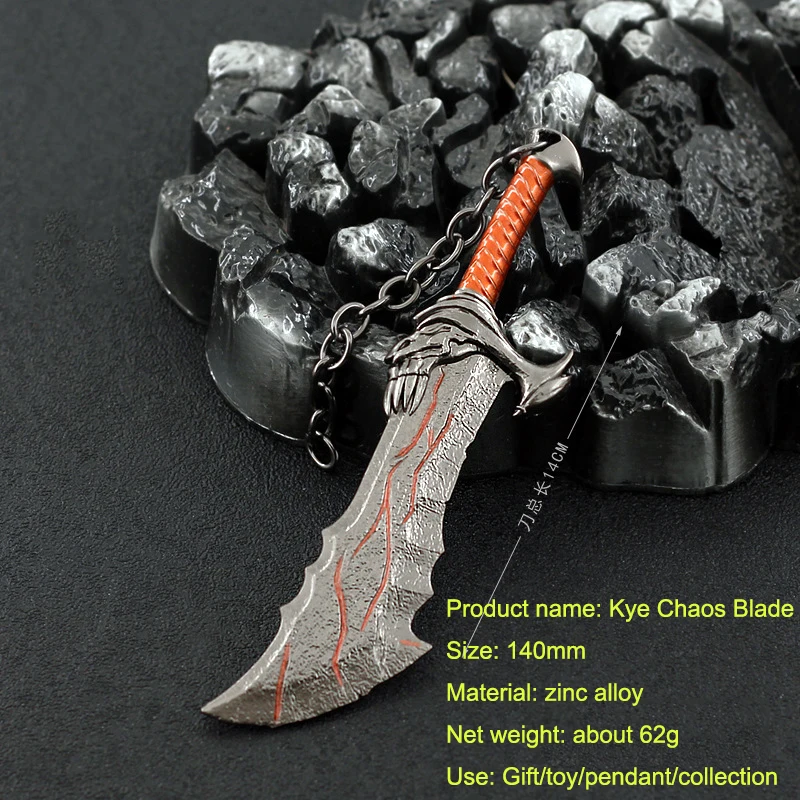 

140mm Blade of Chaos God Of War Metal Weapons Model Game Peripherals Doll Equipment Accessories Ornament Crafts Collect