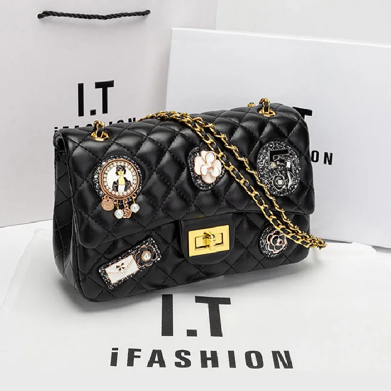 

Маленькая женская сумка с граффити на цепочке, новинка 2022, роскошные сумки, высококачественные сумки-мессенджеры из овечьей кожи, горячая р...