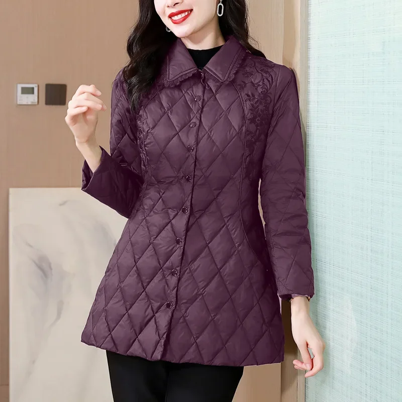 Высококачественное возрастное хлопковое пальто для мам среднего возраста в