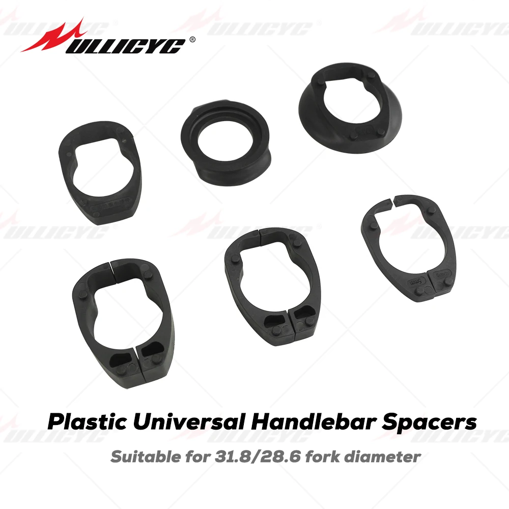 One Set 6Pcs Universal Handlebar Plastic Spacer Road Bike MTB For 31.8/28.6mm Fork Integrated Handlebar Headset Washer