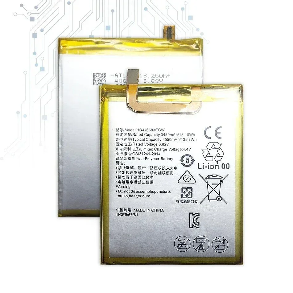 Сменная литий-ионная аккумуляторная батарея 3550 мАч HB 416683 ЭКВ для Huawei Nexus 6P Nexus6P H1511