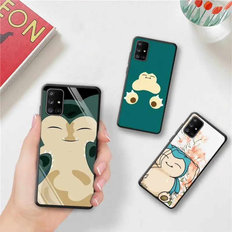 

Pokemon Snorlax Phone Case For Samsung Galaxy A52 A21S A02S A12 A31 A81 A10 A30 A32 A50 A80 A71 A51 5G