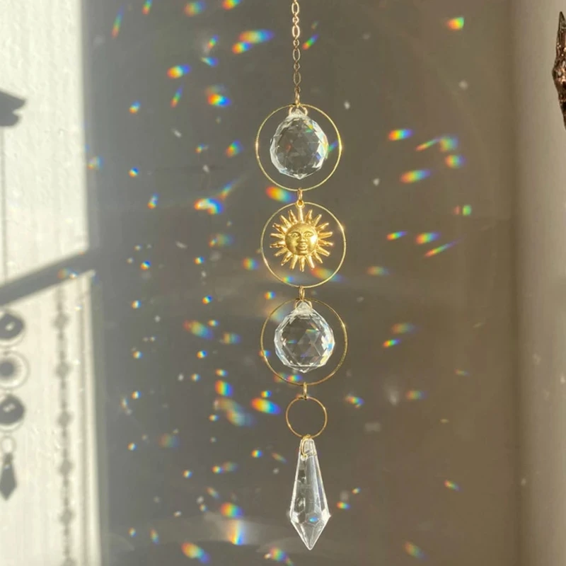 

Sun Catchers Crystal Pendant Wind Chimes Suncatcher Window Crystals Rainbow Chaser Prism Maker Hanging Pendant Car Decoration