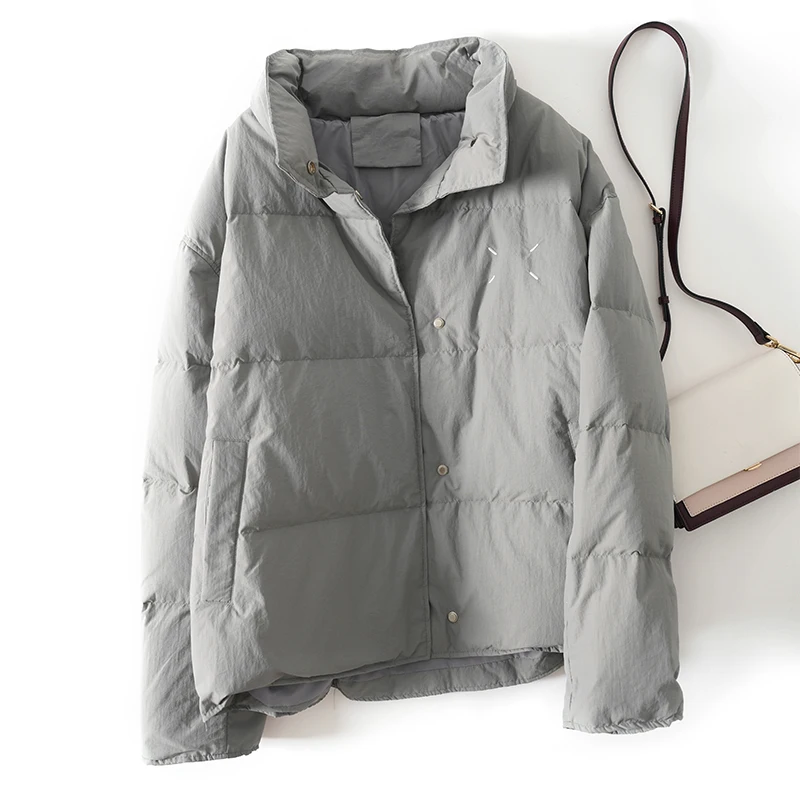

Winter New Profile down Jacket Coat Stand Collar Loose Thick Casual All-Match Small Bread Coat for Women 2023