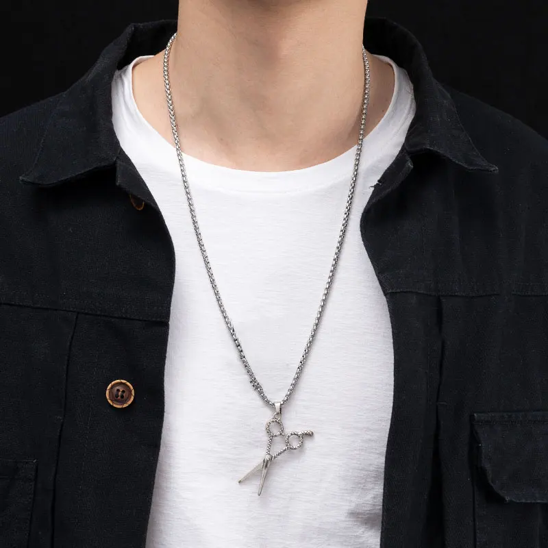 Ожерелье с подвеской в виде ножниц женские европейские и американские