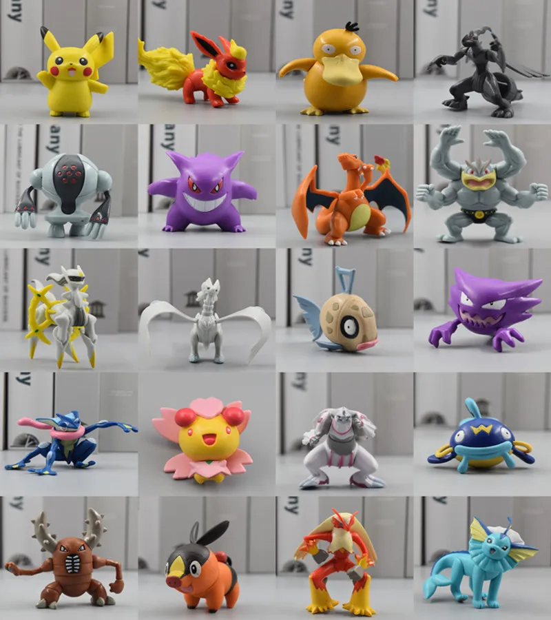 

20pcs Pokemon Anime Figurine Toys Model Charizard Gengar Haunter Reshiram Pvc Action Figurine Doll Collectible Decor Gift