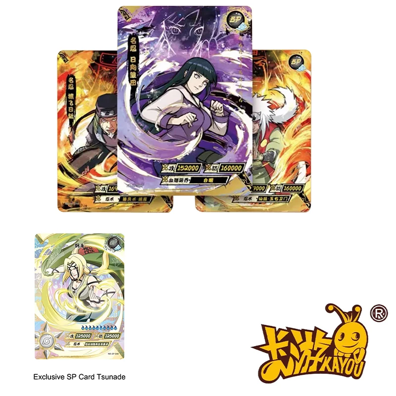 

World Original Collection Bronzing Cards Childrens Gifts KAYOU Naruto Card EX 4 Anime Limited SP Tsunade SE Sasuke Hyuga Hinata