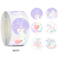 500pcs cute unicorn animal stickers for children school teacher encouraging students games toy reward sticker gift decor sticker