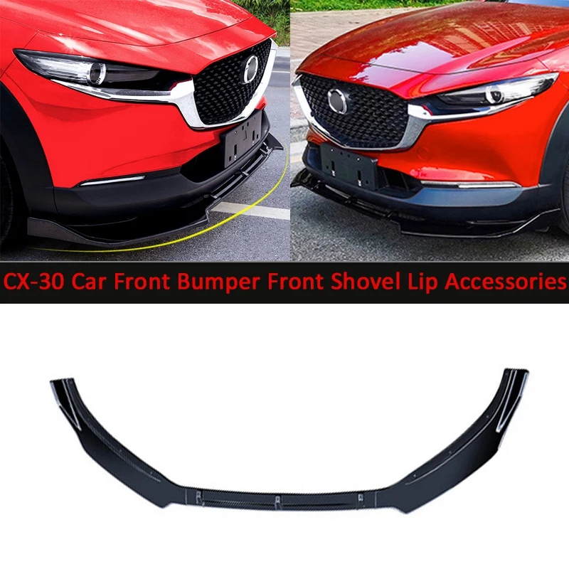 

3PCS Car Front Bumper Lip Under Panel Bumper Shovel Lip Spoiler Car Accessories For Mazda CX-30 2020