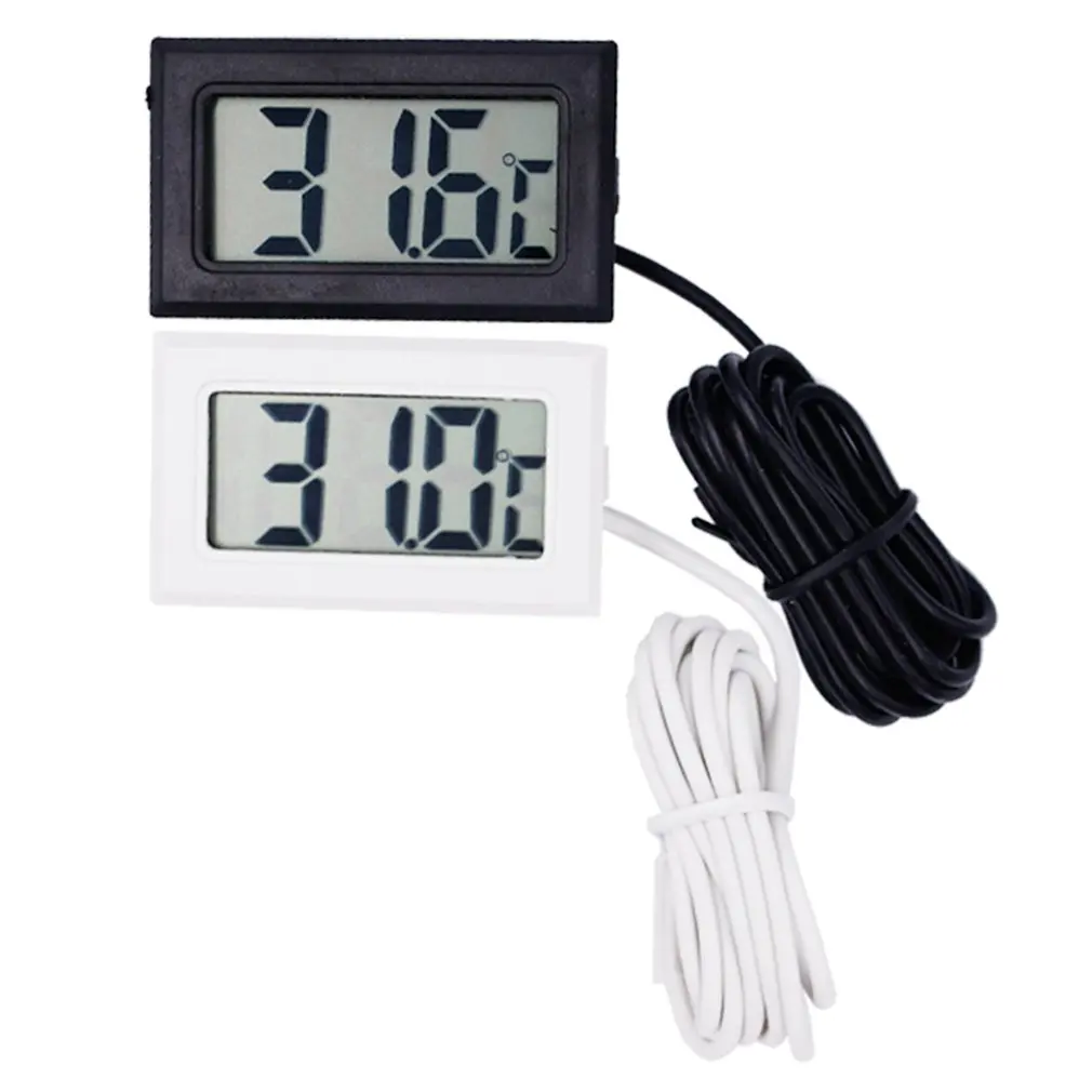 digital lcd display thermostat electronic thermometer aquarium refrigerator water temperature gauge with waterproof probe sale free global shipping