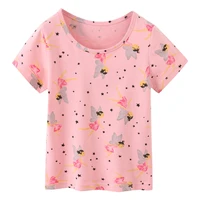 jumping meters new arrival girls t shirts hot selling fairy tale print fashion summer short sleeve baby clothes kids tees tops