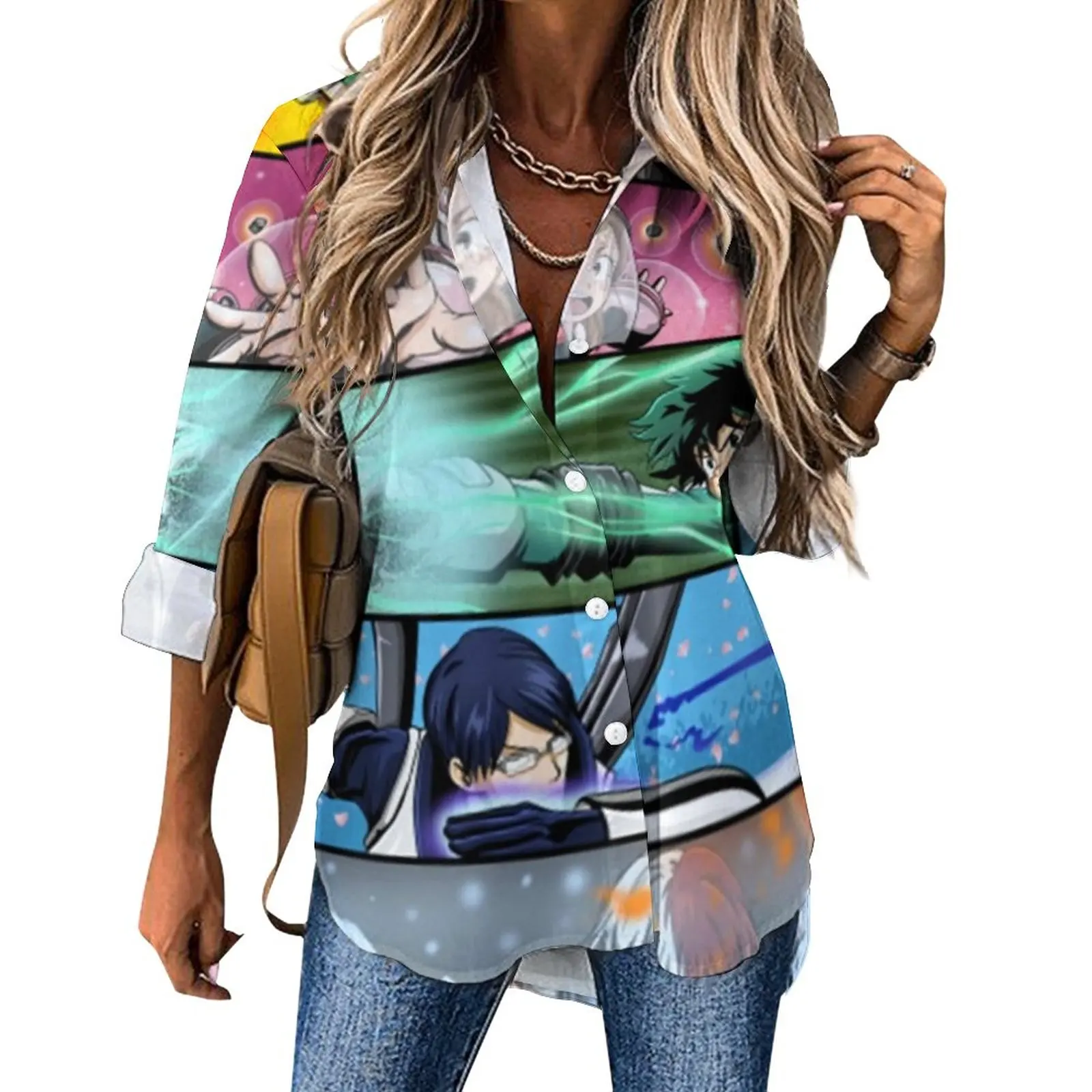 

Женская блузка с длинным рукавом, в японском стиле аниме