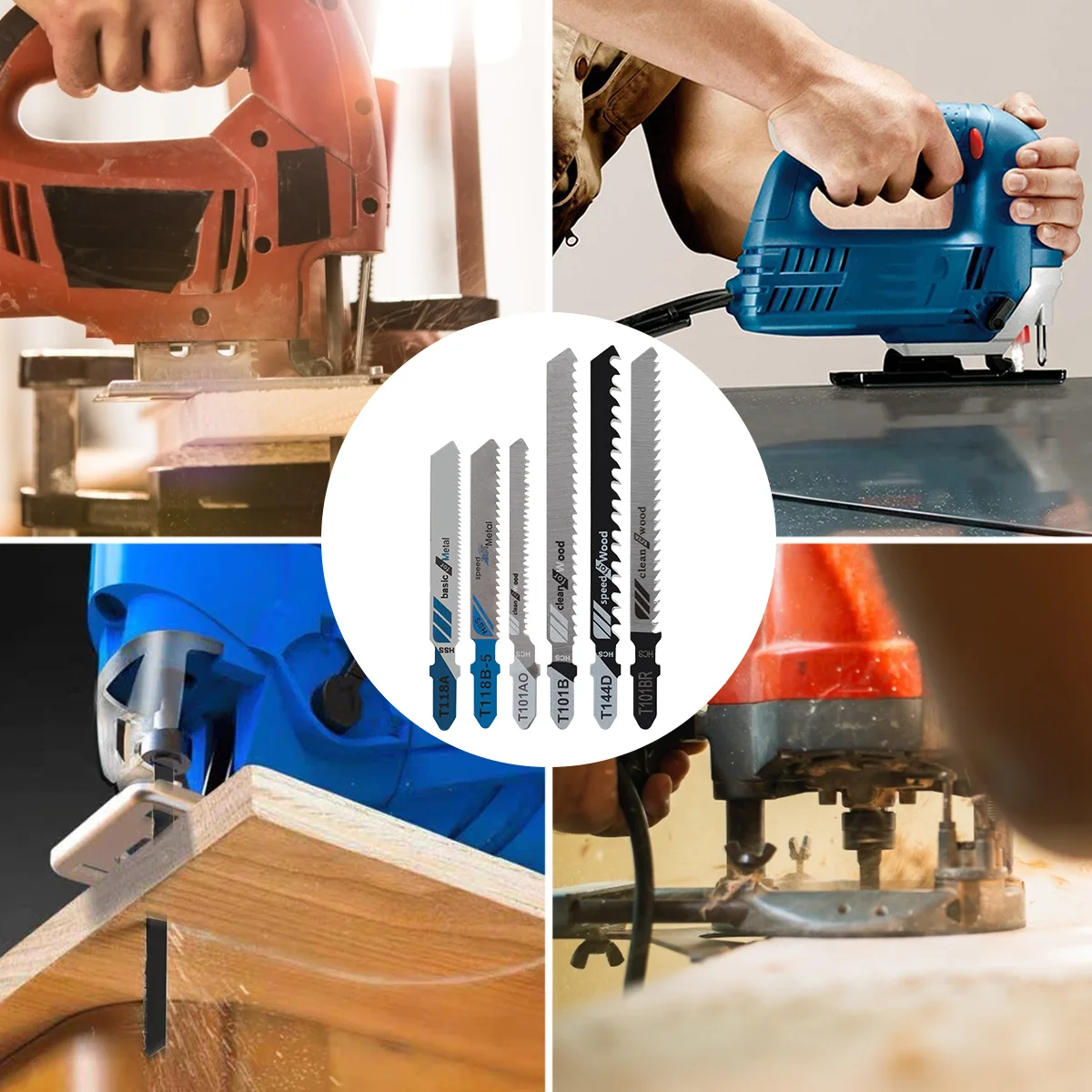 10/50pcs Jig Saw Blade Set T-shank Jigsaw Wood Thin Metal Cutting Tool for DEWALT/Bosch/Hitachi/Makita/Milwaukee/Metabo - купить по