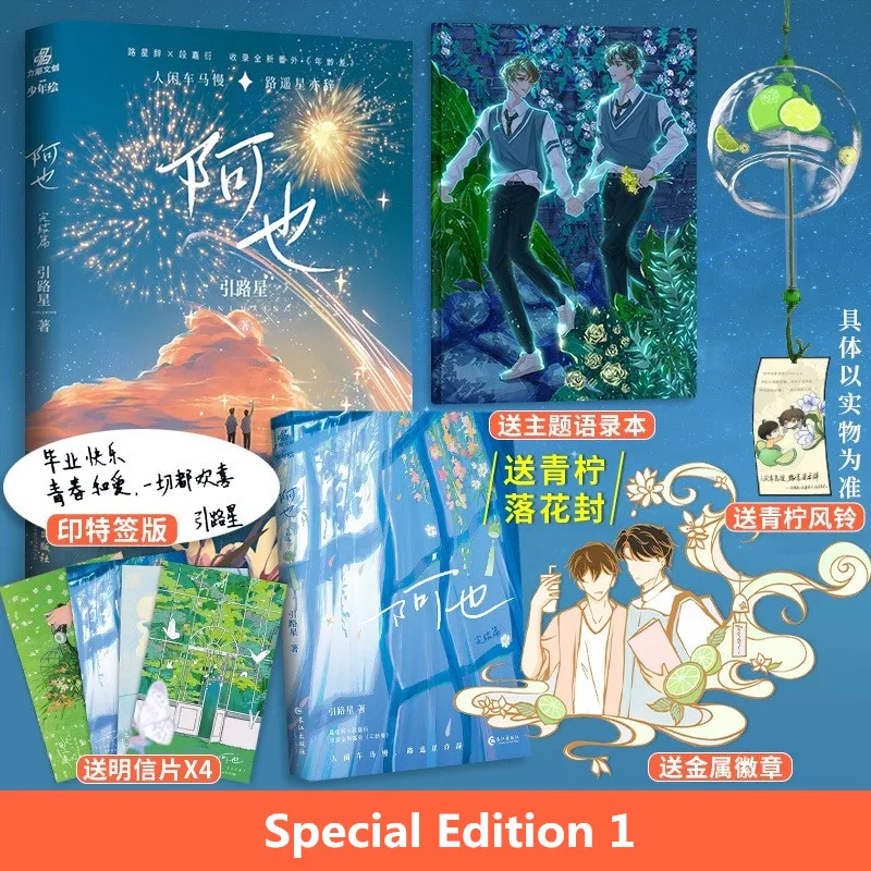 

New Aye Official Novel Yin Lu Xing Works Volume 2 Campus Youth Literature A Ye Duan Jiayan, Lu Xingci Chinese BL Fiction Book