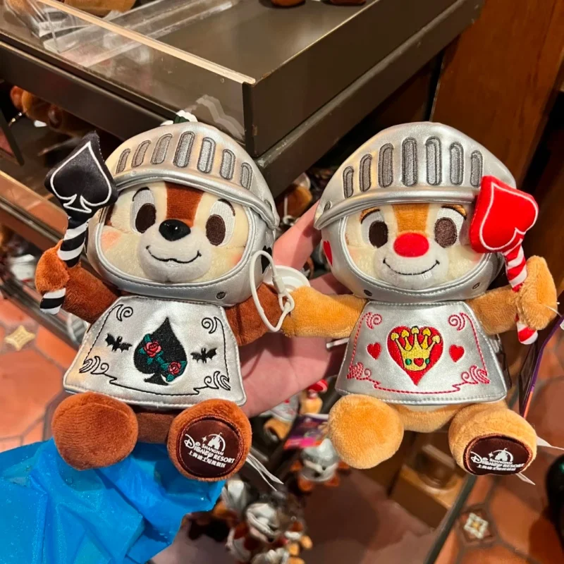 Фото Оригинальный плюшевый брелок Disney Chip And Dale на Хэллоуин, плюшевая подушка-игрушка, мультяшные украшения, подарок на день рождения, Рождество, игрушка №2