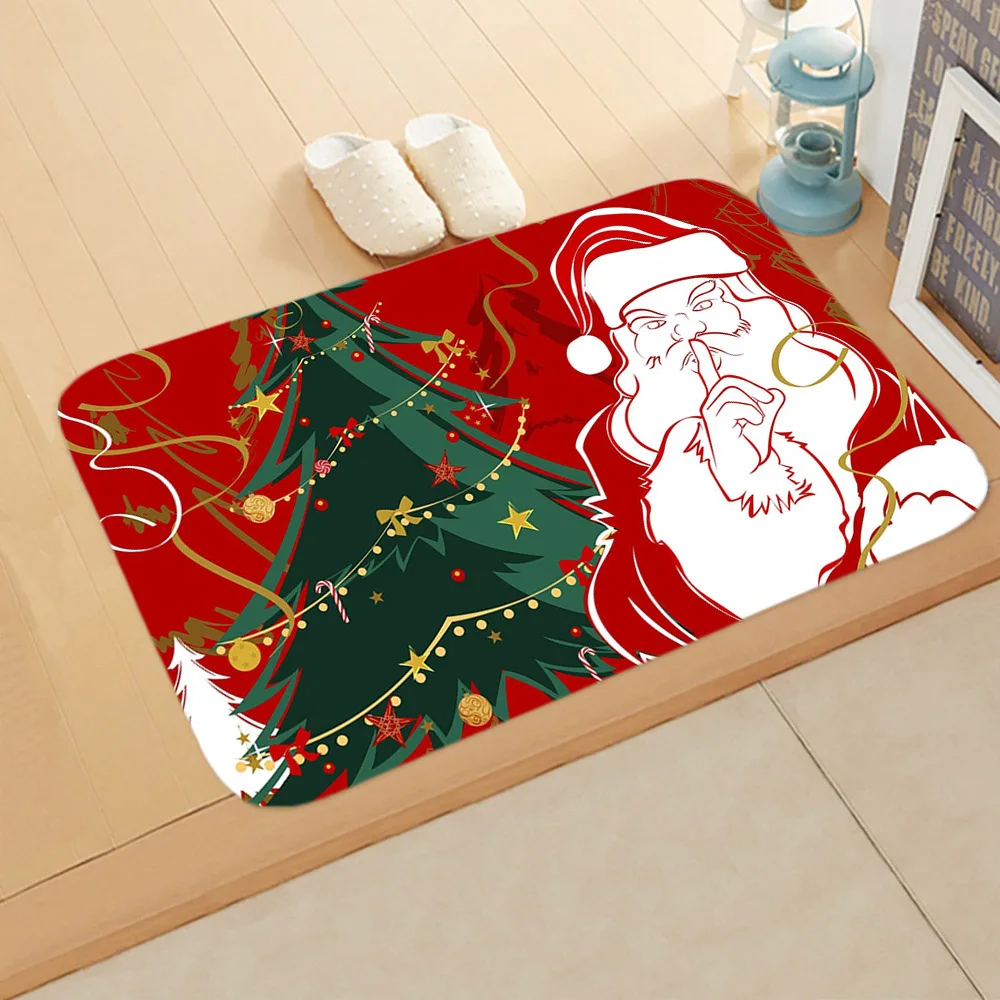 С Рождеством Санта-Клаус добро пожаловать дома противоскользящий дверной коврик