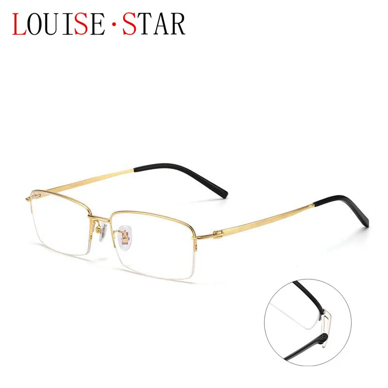 High-Quality Ultra-Light Pure Titanium Personality Glasses Frame Men's Fashion Office Business Myopia Optometry New Frame For