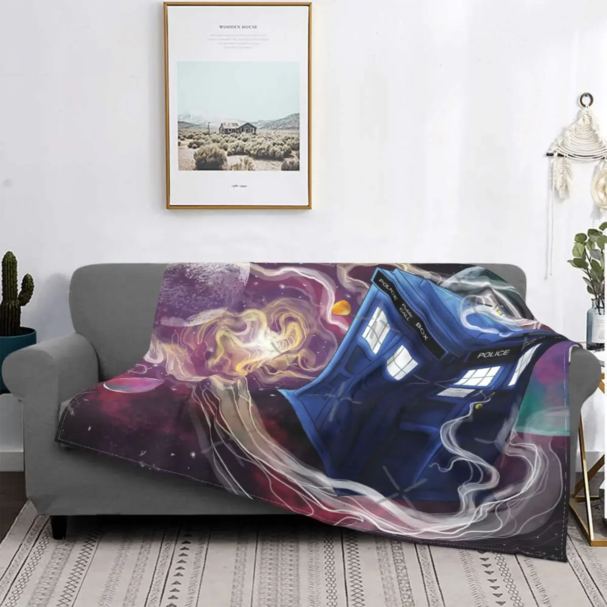 

Garrett In The Time-Manta de VOC para cama, colcha a cuadros, alfombra Kawaii, 150