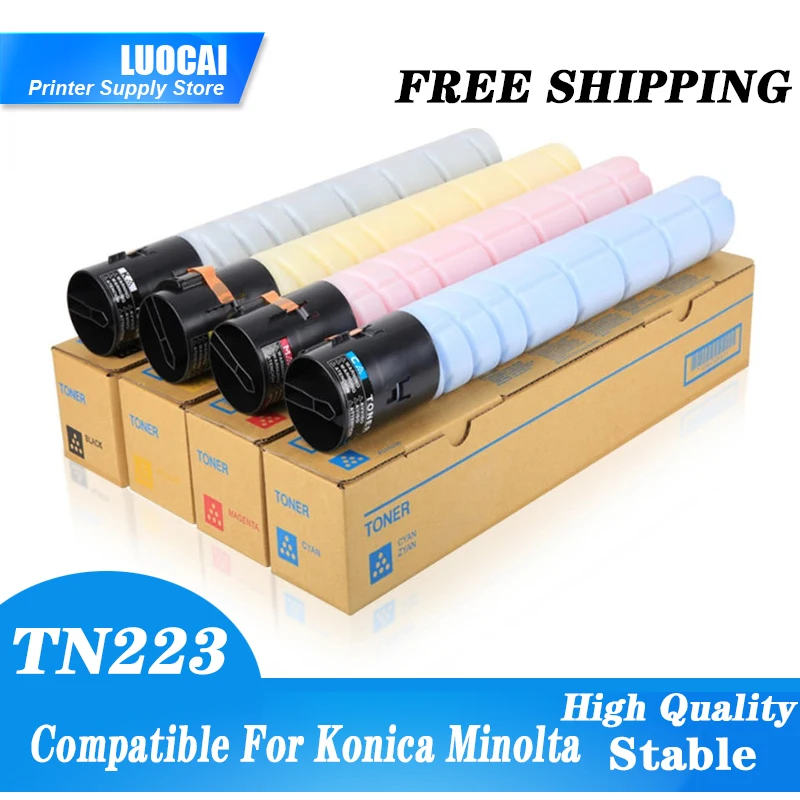 

Новинка TN223 TN224 BK480g C380g совместим с Konica Minolta Bizhub C226 256 266 7222 7226 запасные части для копировального аппарата картридж с тонером