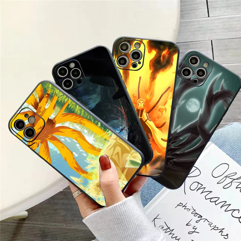 

Japan NARUTO Anime Phone Case For iPhone 11 13 12 Pro Max 12 13 Mini X XS XR MAX SE 6 7 8 Plus Liquid Silicon Coque Carcasa