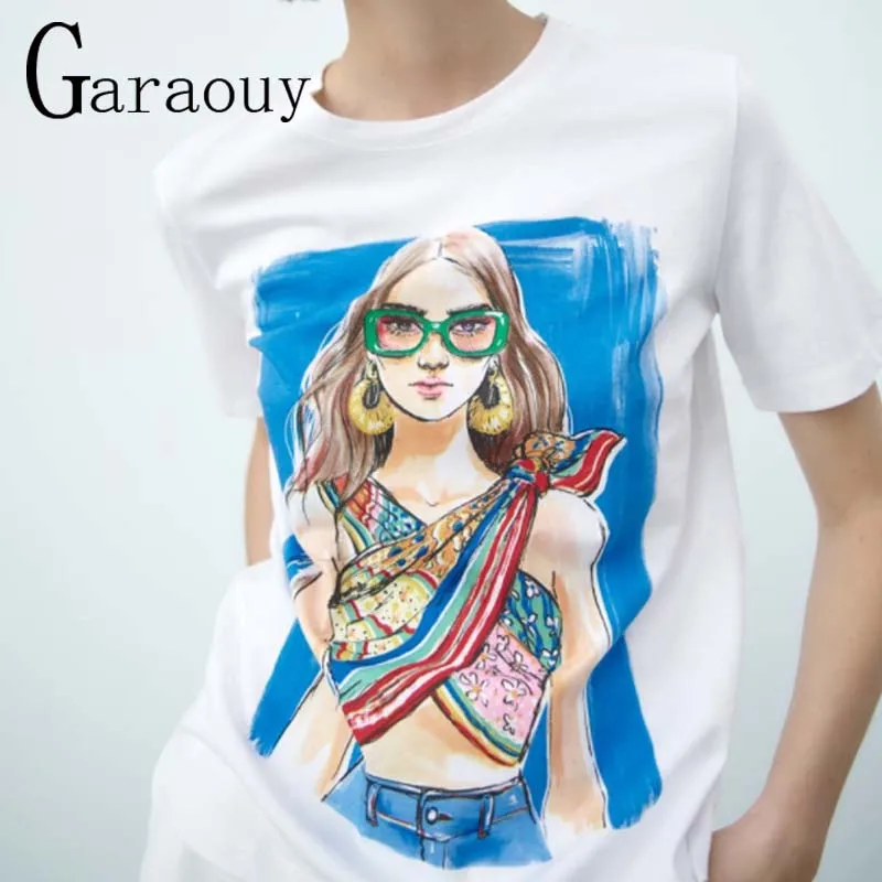

Garaouy 2022 New Summer T-Shirts Women Cartoon Fashion Clothing Clothes Graphic TShirt Top Lady Female Print Tee T-Shirt Mujer