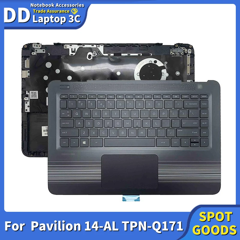 

New Laptop Palmrest Upper Case Cover With US Backlit Keyboard Touchpad Original For HP Pavilion 14-AL TPN-Q171 Notebook Parts