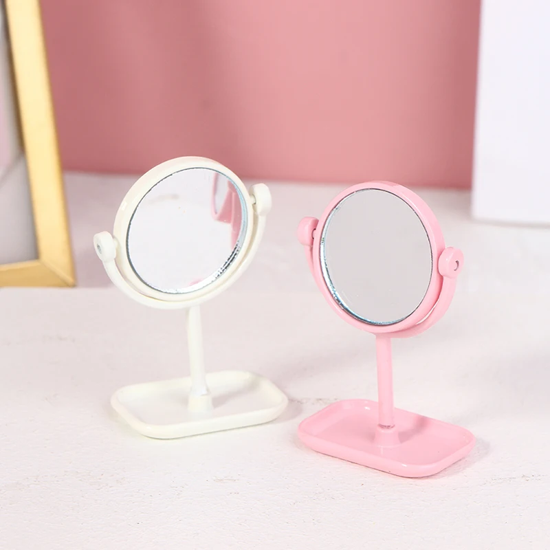 1pc Kawaii Dollhouse Dressing Mirror Mini Doll Miniature Bedroom Model Furniture Decor Accessories Toys